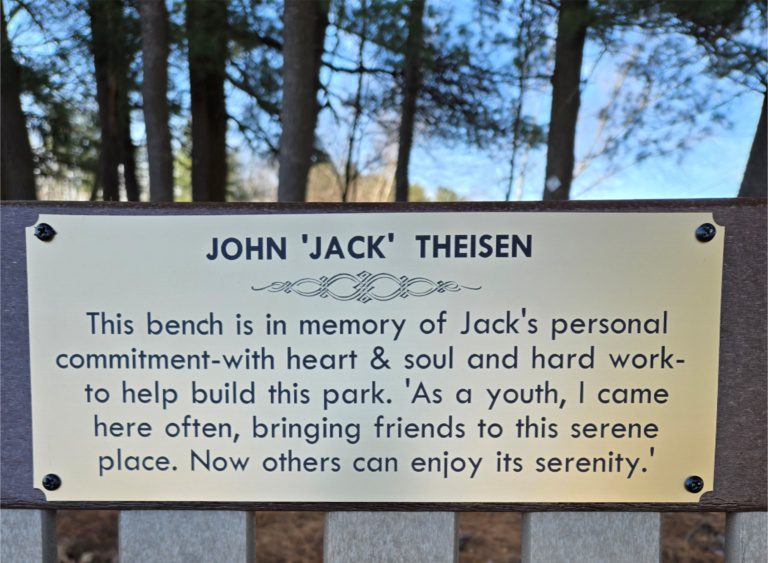 Jack Theisen Bench Dedication